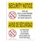 Signmission OSHA Security Sign, 3.5" Height, 5" Width, Cellular Phone Prohibited Bilingual, Landscape OS-SN-D-35-L-11511 - alternate 1